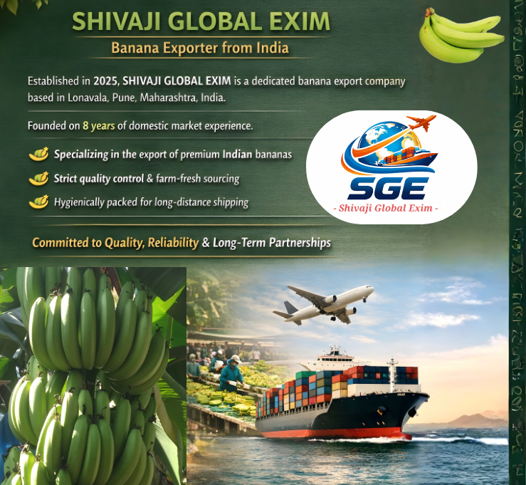 Shivaji Global Exim - Banana Exporter from India
